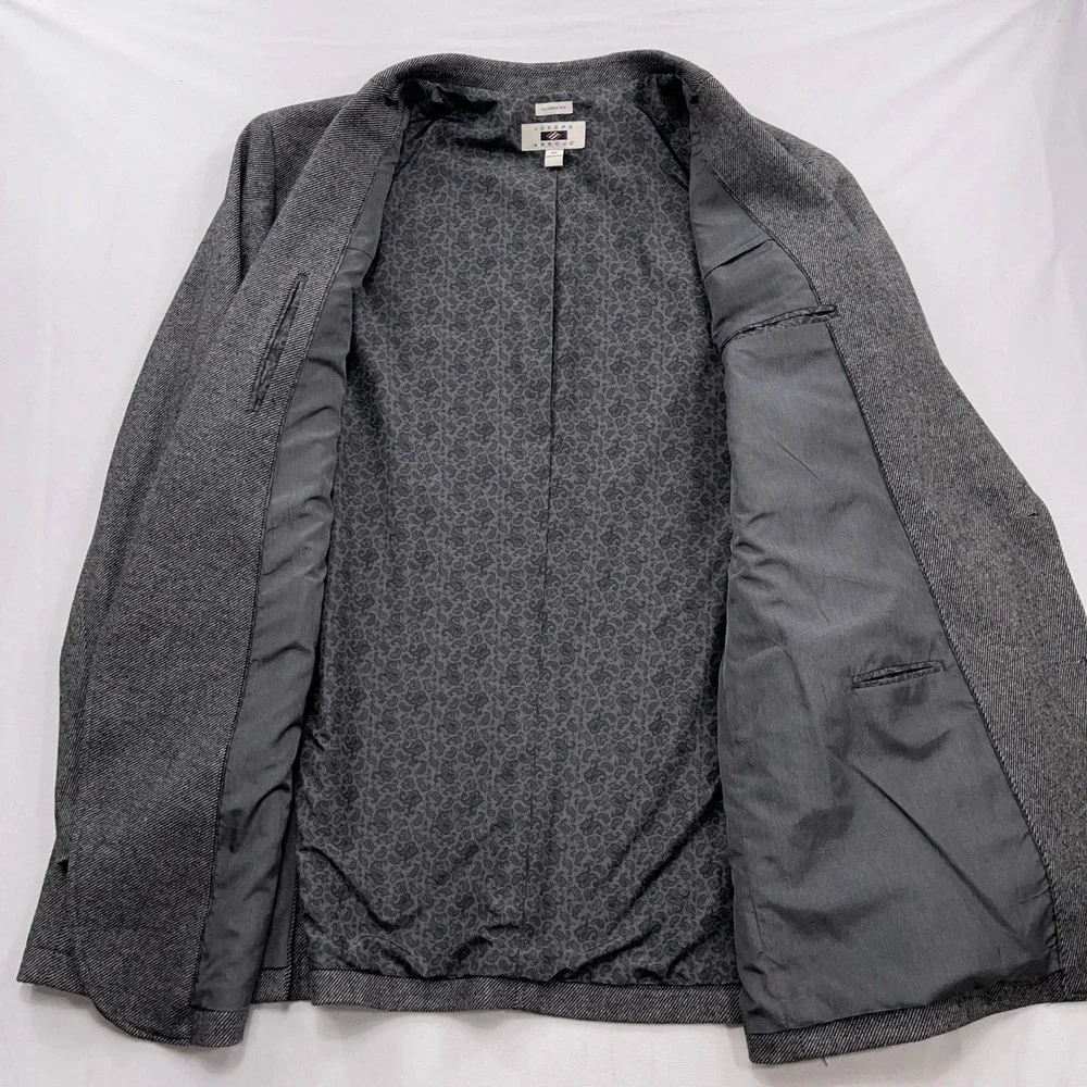 Joseph Abboud Sport Coat Classic Fit Wool Blend Herringbone Grey Mens 3X